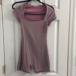 Mauve Short Sleeve Romper